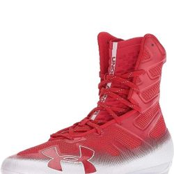 Red UNDERAMOUR Football Cleats