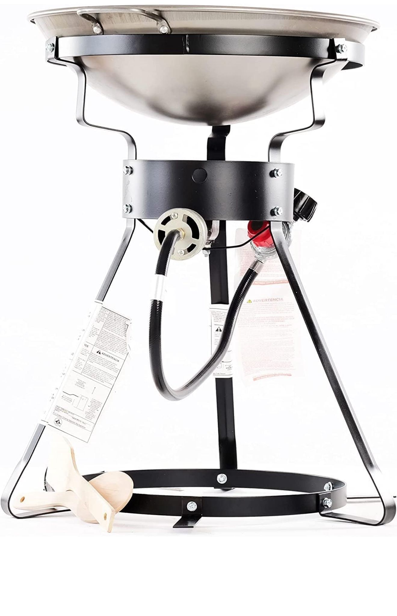 King Kooker 24WC Heavy-Duty 24" Portable Propane Outdoor Cooker with 18" Steel Wok,