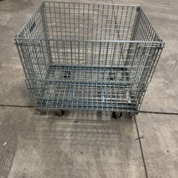 Collapsible Wire Container with Casters ( Have 2) $55 Each. 