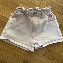 Soft Pink Denim, Zara Shorts