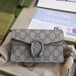 Women Brown GG Strap Purse 