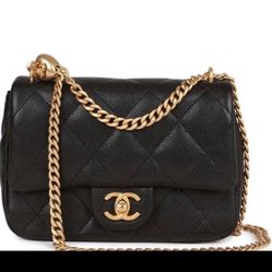 New Chanel Leather  Bag Caviar Black 