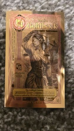 1/4 Idaho Gold Back