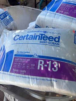 5 Rolls CertainTeed R-13 Kraft Faced Insulation – 200 Sq Ft – New