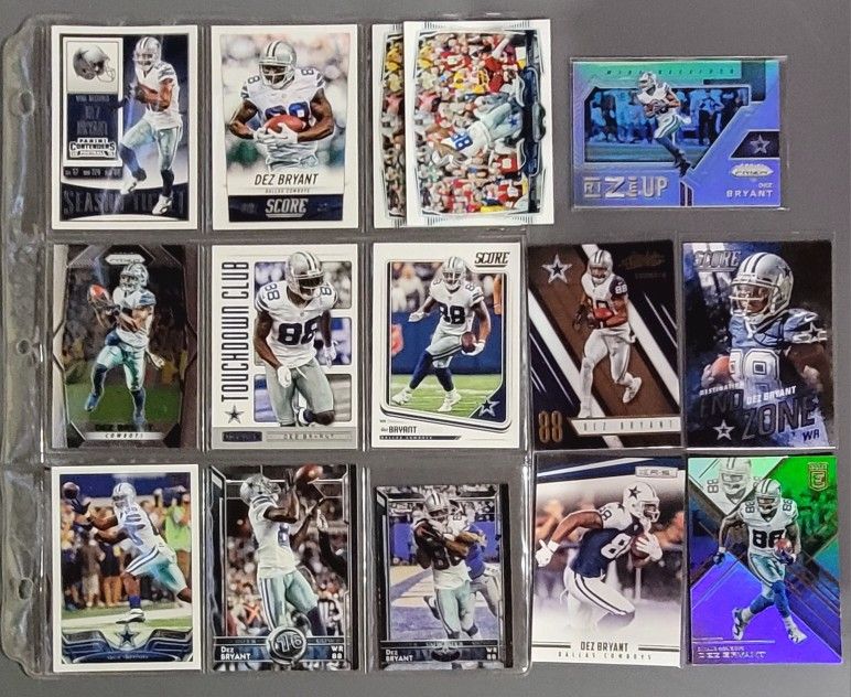 π 15 Card (14 Different) WR Dez Bryant Cards