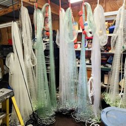 9ft Heand Made Mullet Nets 175$.