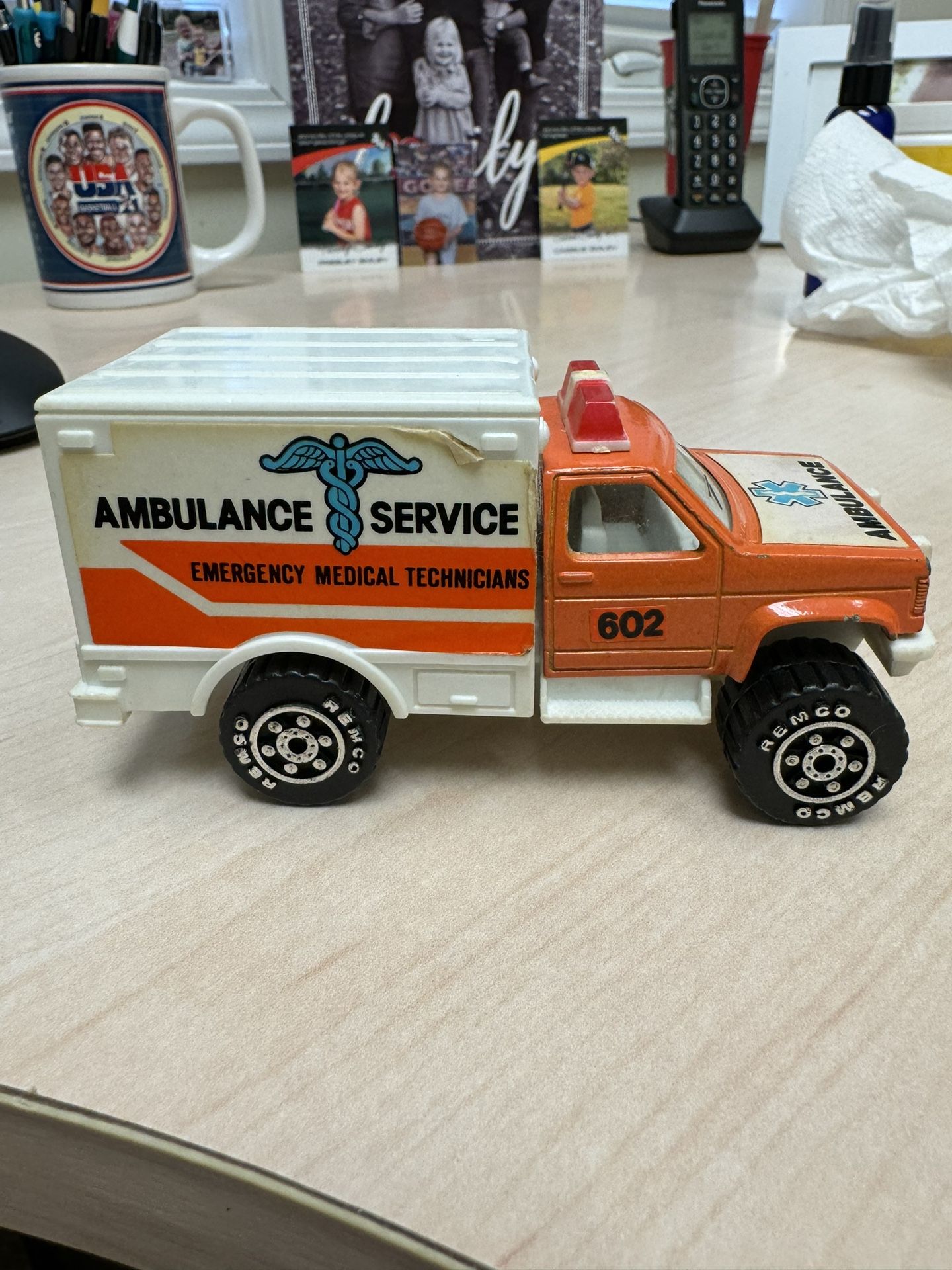 1988 REMCO Truck Ambulance EMT Service Vehicle Antique Vintage 80’s Toy