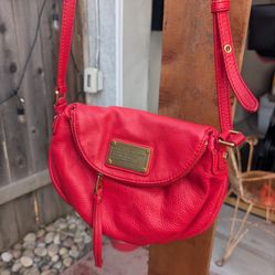 Marc Jacobs Red Leather Crossbody Bag