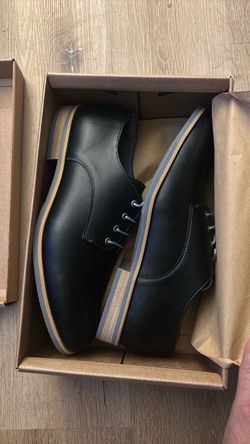 Black Lace-Up Oxford Dress Shoes