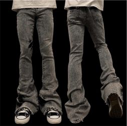 2000s skater grunge slim low rise bootcut flare archival jeans