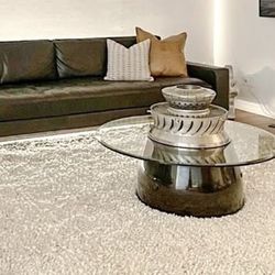 Jet Engine/Turbine Coffee Table w/round Glass (Originally $8,950) - $3,000