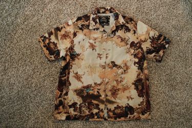 Rebel Vengeance Renaissance Art All-Over Print Button-Up Shirt