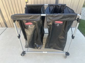 Rubbermaid Commercial Dual Laundry / Utility Cart – Used In Excellent Condition