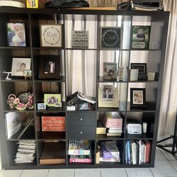 Book / Picture Shelves: 72.5” H, 73” L, 15.5” W