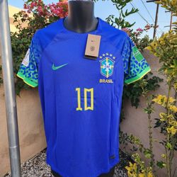 Brasil Away Neymar Jr World Cup Soccer Jersey 2022