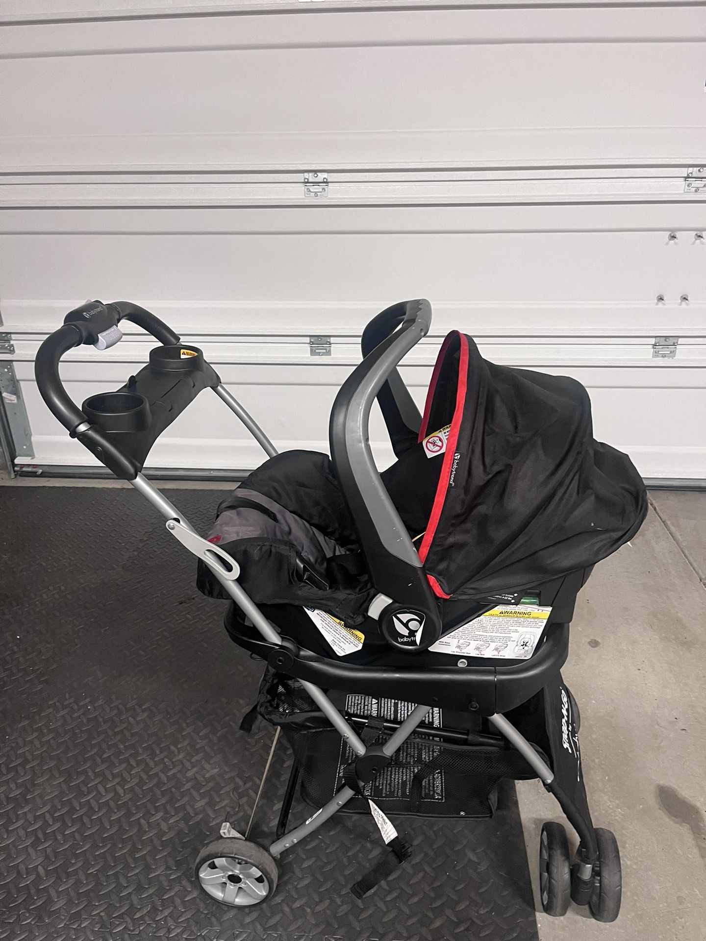 Babytrend Car Seat + Base + Snap And Go Stroller