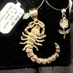 10 KARAT 5.4 GRAMS GOLD SCORPION PENDANT