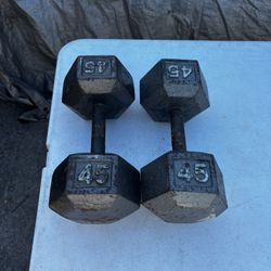 Pair Of 45lbs Dumbbells For Just $45 For Both 