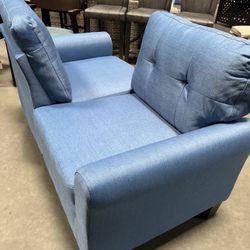New! Conversation loveseat, blue love seat, couch, sofa, cute sofa, small sofa perfect for limited space, bedroom sofa, office sofa, living room sofa,