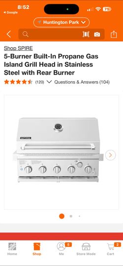 Grill 5 burner built