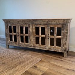 Pottery Barn Console Chest/Table With Hole For Media 