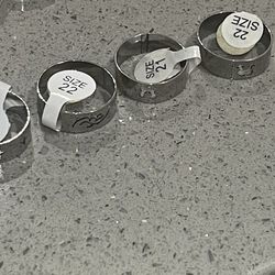 15 Men Bulk Assorted Stainless Steel Rings Mixed Sizes 