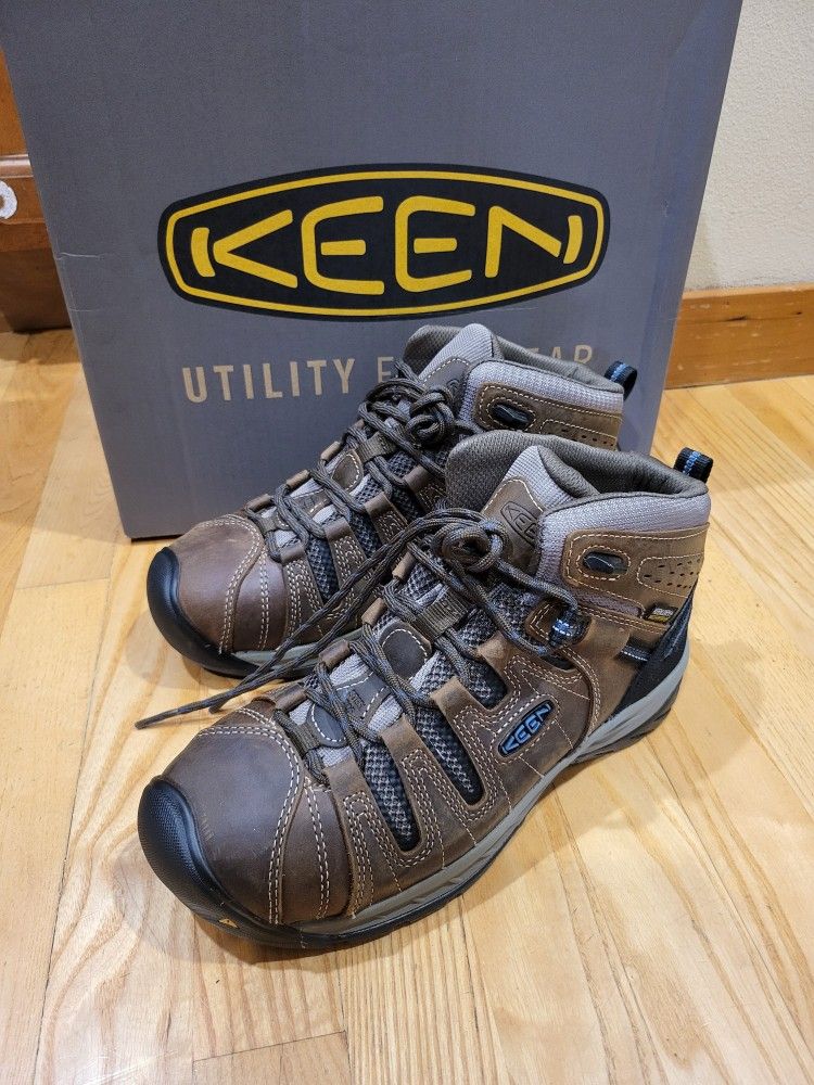 KEEN Utility Men's Flint 2 Mid Height Steel Toe Waterproof Construction Shoe 7.5 EE