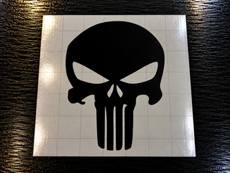 Punisher Skull Logo Black Vinyl Decal 💀 – $15