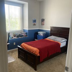 Single Bed: Frame, Box Springs And Mattress  
