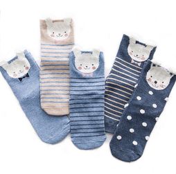 Super Cute Women Mid Calf Socks Cute Rats (5Pairs)