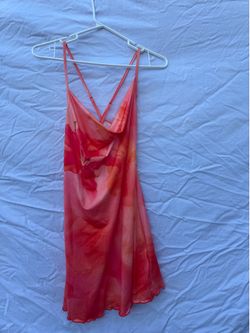 Coral Floral Slip Mini Dress