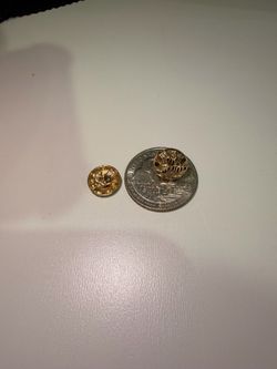 14K Gold Nugget Earrings