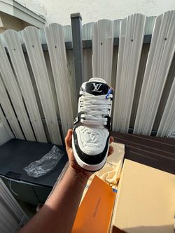 Black and white sneakers