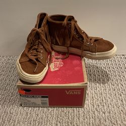 vans Halloween Costume Indian native American Child 4 Womens 5.5 Brown Suede Fringe