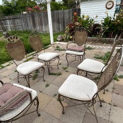 6 Metal Chairs