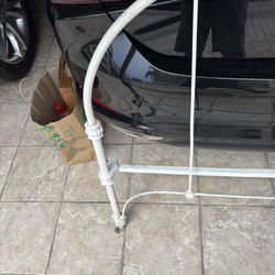 Antique White Wrought Iron Bed Frame