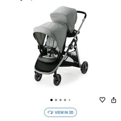 Graco Ready2Grow Double Stroller Features Bench Seat and Standing Platform Options, Clark