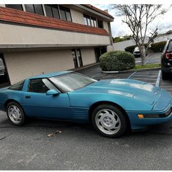 92 Blue Corvette 