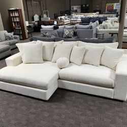 Cream Beige Over Sized Sectional 