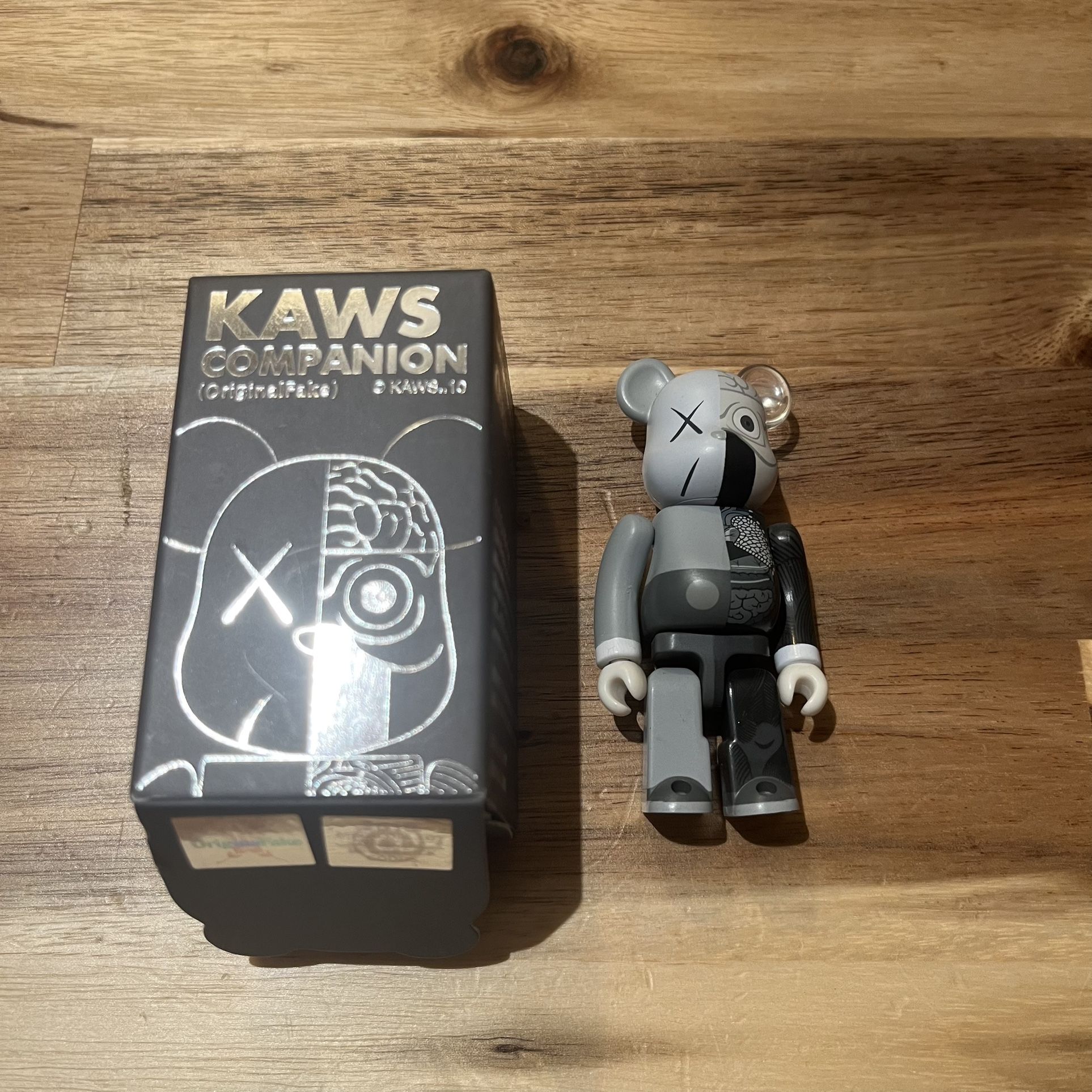 KAWS 100% Bearbrick Dissected Grey Be@rbrick Medicom Toy Gray Companion