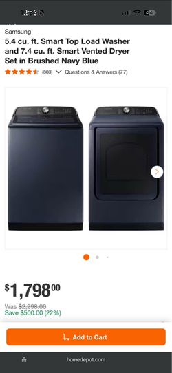 Samsung Smart Washer/Electric Dryer