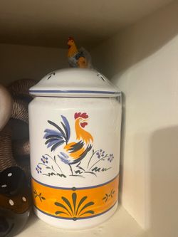 Vintage rooster cookie jar