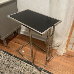 Modern Chrome Side Table