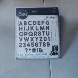Tim Holtz Sizzix Alterations Thinlets Dies - Alphanumeric Bold 