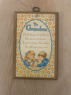 Vintage To Grandma Framed Print with Children and Kittens