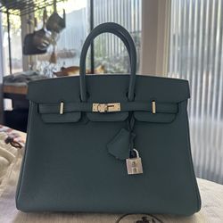 Birkin 25 in Bleu Jean 2023 PHW