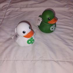2 Rubber Duckies Green and White Publix 95th Anniversary  New with Tags