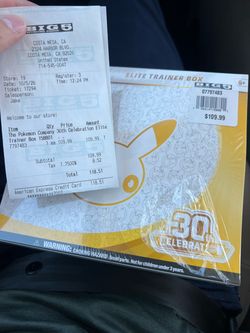 30th Pokémon elite trainer box