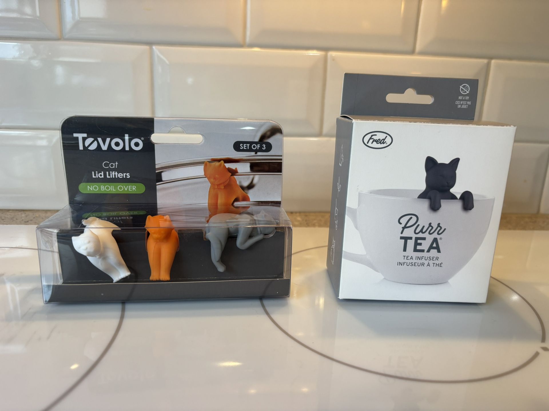 Tovolo 3-Piece Pot Lid Lifts + Tea Infuser