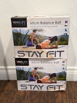 2 NEW 65cm Exercise / Yoga Balls – $10 for BOTH!